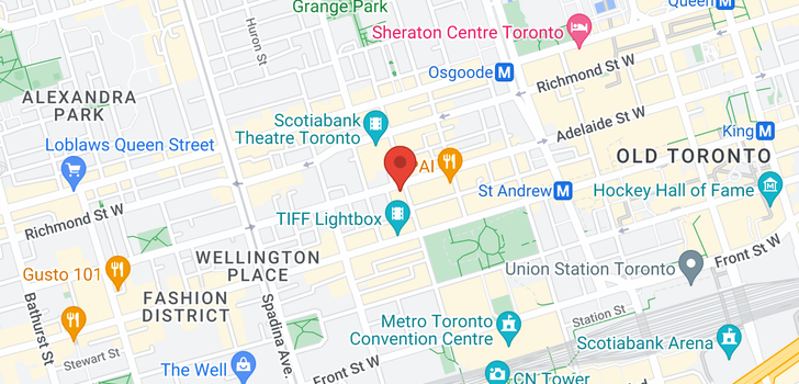 map of 295 Adelaide St W